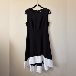 Tommy Hilfiger Elegant Black and White High Low Dress